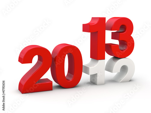 Illustration: New year 2013 3d render New year 2013 3d render