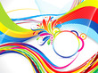 abstract colorful wave background