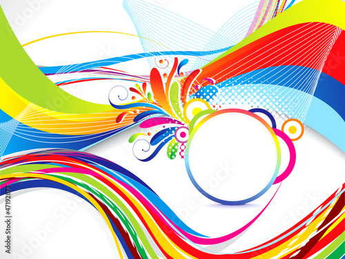Vector: abstract colorful wave background abstract colorful wave background