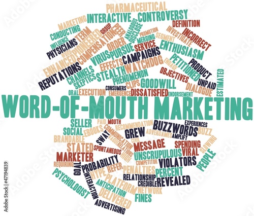 Illustration: Word cloud for Word-of-mouth marketing Word cloud for Word-of-mouth marketing