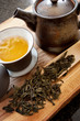 Photo: Cup of green tea and accessories Cup of green tea and accessories