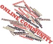 Word cloud for Online community