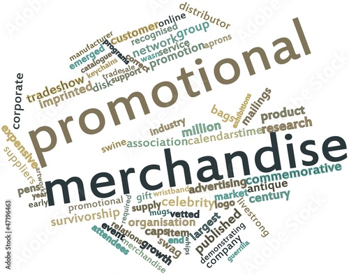 Illustration: Word cloud for Promotional merchandise Word cloud for Promotional merchandise