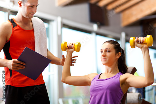 Photo: Working out with a personal trainer Working out with a personal trainer
