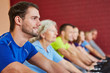 Gruppe im Spinningkurs