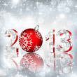 Best elegant Christmas background with red baubles