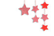 Photo: weihnachtlche rot-weiße Karosterne aus Stoff mit Textfreiraum weihnachtlche rot-weiße Karosterne aus Stoff mit Textfreiraum