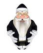 Illustration: santa in black santa in black