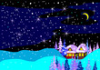 blue winter landscape