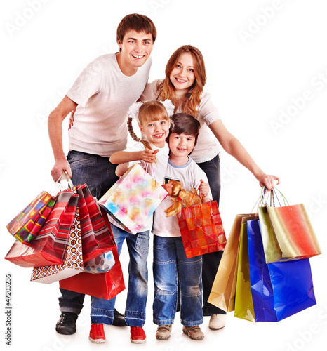 Photo: Happy family with children. Happy family with children.