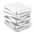 Illustration: Stack of blank books over white Stack of blank books over white
