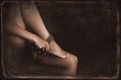 Wearing vintage nylon stockings