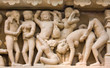 Temples of Khajuraho, famous for their erotic sculptures