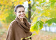   girl at autumn park