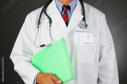 Photo: Closeup Doctor with Files Closeup Doctor with Files