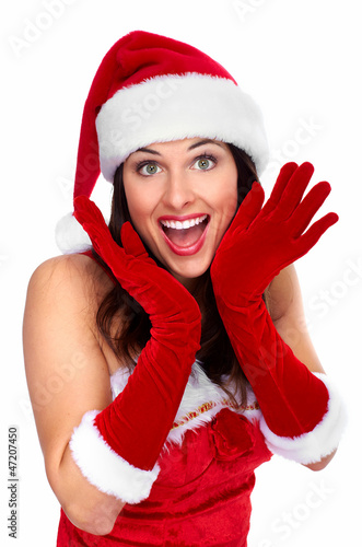Photo: Happy young christmas girl. Happy young christmas girl.