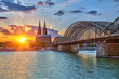 Cologne at sunset