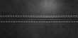 Black Leather Stitched Seam