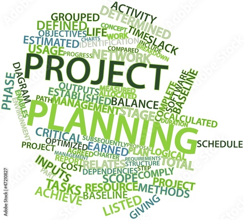 Illustration: Word cloud for Project planning Word cloud for Project planning