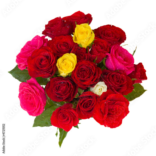 Photo: round bouquet of roses round bouquet of roses