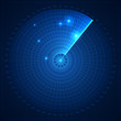 Blue radar screen