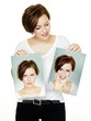 Foto: Woman shows her varying attitudes an expression of emotions Woman shows her varying attitudes an expression of emotions