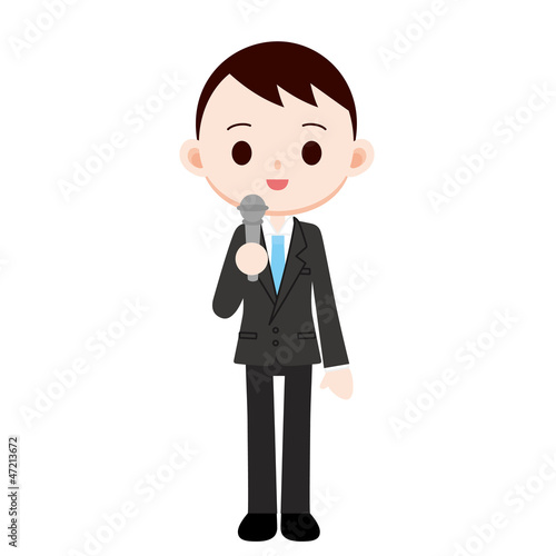 Illustration: 男性アナウンサー 男性アナウンサー
