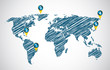 Vector: vector map with special sketch design vector map with special sketch design