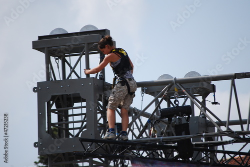 Photo: Escalade sur les cîntres Escalade sur les cîntres