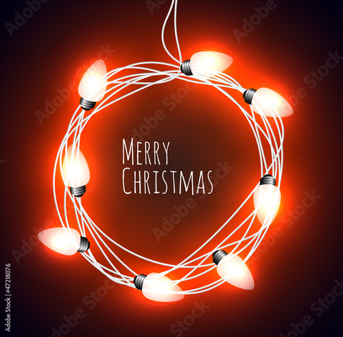 Illustration: background illustration with christmas lights background illustration with christmas lights
