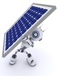 Robot with a solar panel