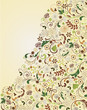 invitation card with floral background and place for text