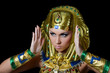 The girl-dancer in a costume of the Pharaoh
