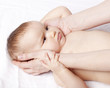 frustrated baby calming mother