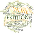Word cloud for Online petition
