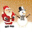 Santa Clause and Snowman