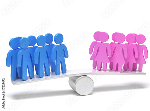 Illustration: balance männer frauen balance männer frauen