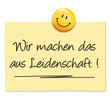 Zettel  Smiley Leidenschaft