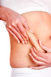 Fat female body part. Isolated.