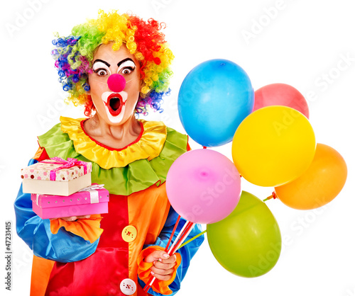 Photo: Portrait of clown. Portrait of clown.