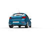 Cyan Car Rear View