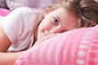 Photo: beautiful girl in the pink sheets beautiful girl in the pink sheets