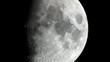 Approaching moon, view from spaceship