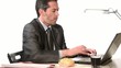 businessman eating unhealthy food