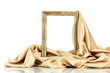 empty frame with silk, isolated on white