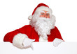 Santa zeigt nach unten