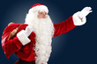 santa claus with his gift bag