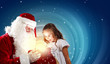 Photo: portrait of santa claus with a girl portrait of santa claus with a girl