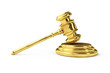 Golden justice gavel