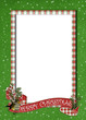Illustration: Christmas plaid frame Christmas plaid frame
